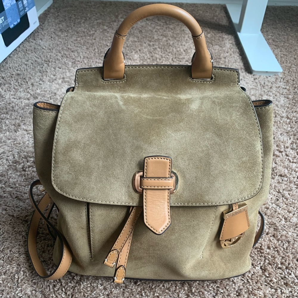 Romy Medium From Desert Suede Leather Backpack